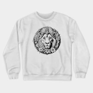 Lion Floral Majesty Crewneck Sweatshirt